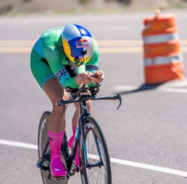 Chloe Dygert cycling.